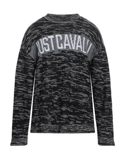 Shop Just Cavalli Man Sweater Black Size 3xl Textile Fibers