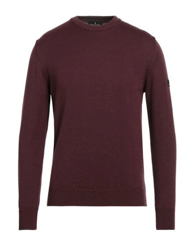 Shop Navigare Man Sweater Burgundy Size Xxl Merino Wool, Acrylic In Red