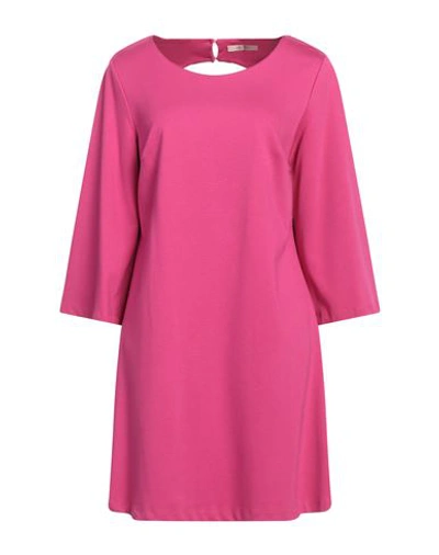 Shop No-nà Woman Mini Dress Fuchsia Size L Viscose, Nylon, Elastane In Pink