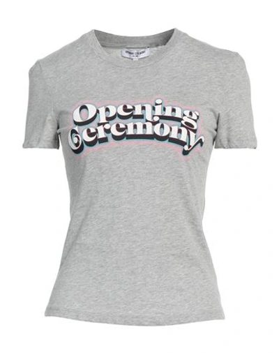 Opening Ceremony Woman T-shirt Grey Size L Cotton In Grey