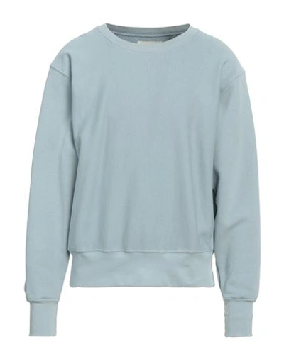 Shop Les Tien Man Sweatshirt Sky Blue Size Xs Cotton