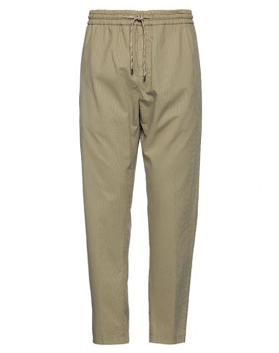 Shop Dondup Man Pants Military Green Size 36 Cotton, Lyocell