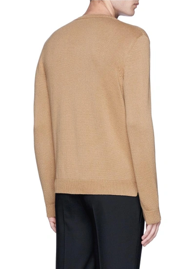 Shop Valentino Needle Punch Hem Cashmere-wool Sweater