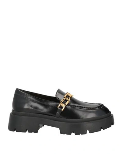 Schutz Woman Loafers Black Size 9.5 Soft Leather In Black