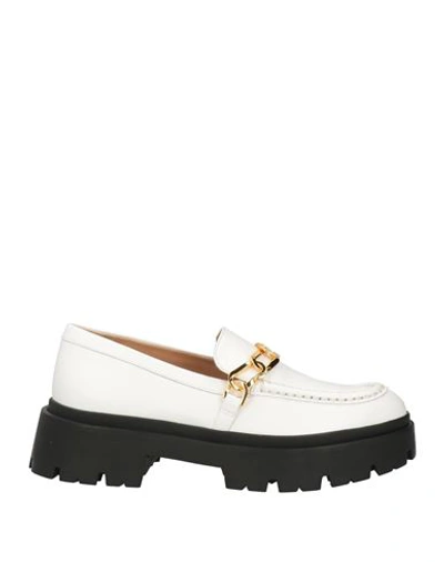 Schutz Woman Loafers White Size 9.5 Soft Leather In White