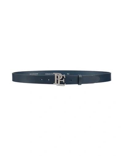 Shop Primo Emporio Man Belt Midnight Blue Size 36 Soft Leather