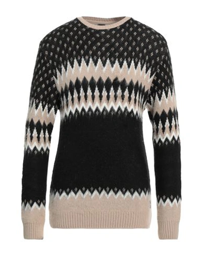 Why Not Brand Man Sweater Black Size M Acrylic, Wool In Black