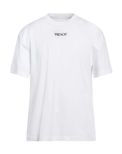 Shop Preach Man T-shirt White Size S Cotton