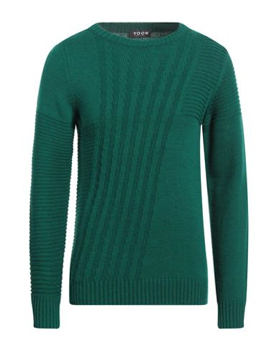 Shop Yoon Man Sweater Emerald Green Size 42 Acrylic, Virgin Wool, Alpaca Wool, Viscose