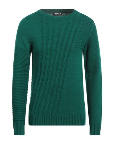 Yoon Man Sweater Emerald Green Size 44 Acrylic, Virgin Wool, Alpaca Wool, Viscose In Green