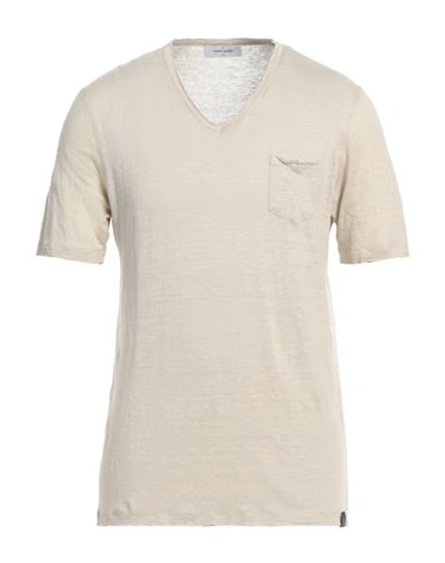 Shop Gran Sasso Man T-shirt Ivory Size 40 Linen In White