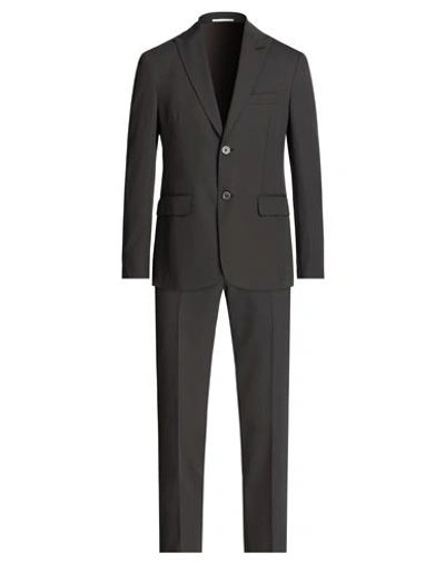 Shop Pal Zileri Man Suit Dark Green Size 42 Cotton, Linen