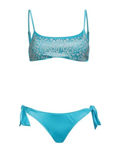 Shop 4giveness Woman Bikini Azure Size Xl Polyamide, Elastane In Blue