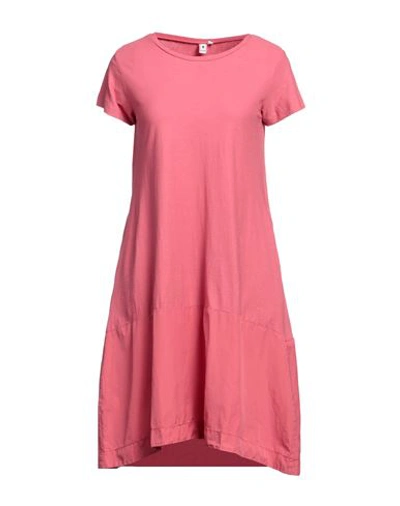 European Culture Woman Mini Dress Antique Rose Size M Cotton In Pink