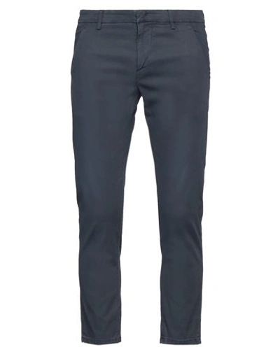 Shop Dondup Man Pants Midnight Blue Size 31 Cotton, Polyamide, Elastane In Black
