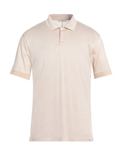 Shop Paolo Pecora Man Polo Shirt Beige Size L Cotton