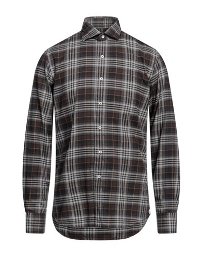 Shop Alessandro Gherardi Man Shirt Lead Size 15 ¾ Cotton In Grey