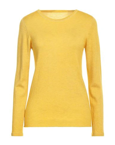 Shop Majestic Filatures Woman Sweater Ocher Size 4 Cashmere In Yellow