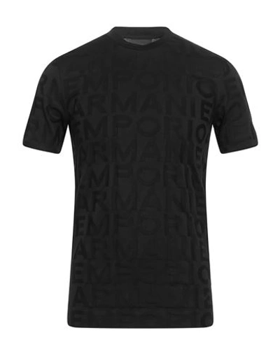 Shop Emporio Armani Man T-shirt Black Size S Cotton