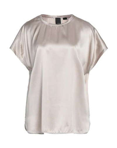 Shop Pinko Woman Top Grey Size 0 Silk, Elastane