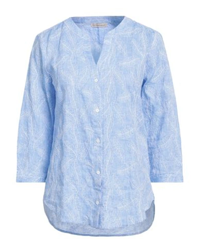 Shop Camicettasnob Woman Shirt Light Blue Size 6 Linen