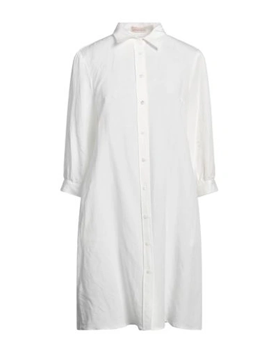 Shop Camicettasnob Woman Mini Dress Ivory Size 10 Viscose, Linen In White
