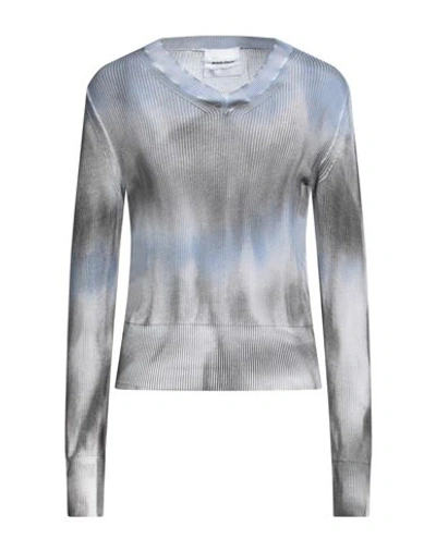Brand Unique Woman Sweater Grey Size 2 Cotton In Grey