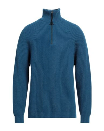 Shop Lucques Man Turtleneck Azure Size 40 Wool, Cashmere In Blue