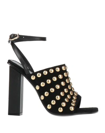 Shop Just Cavalli Woman Sandals Black Size 6 Soft Leather