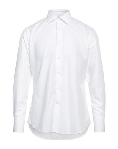 Shop Bagutta Man Shirt White Size 16 Cotton