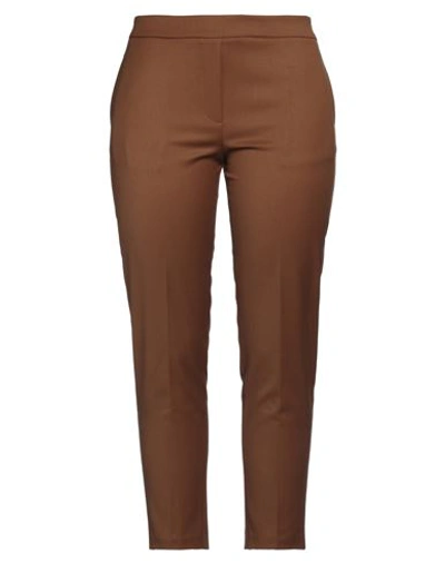 Shop Kartika Woman Pants Brown Size 8 Polyester, Viscose, Elastane