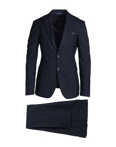 Shop Cavalli Class Man Suit Midnight Blue Size 38 Polyester, Viscose, Elastane