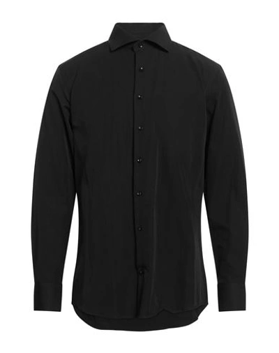 Shop Egon Von Furstenberg Man Shirt Black Size 16 Cotton