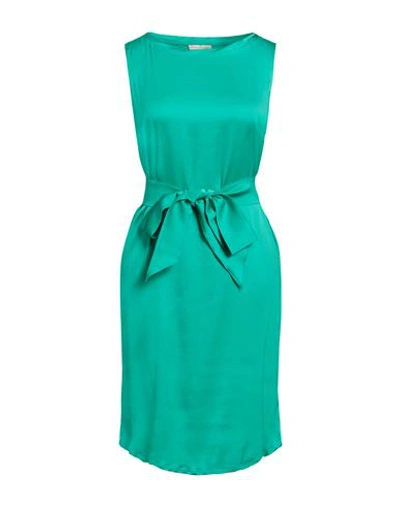 Shop Camicettasnob Woman Midi Dress Emerald Green Size 10 Viscose, Elastane