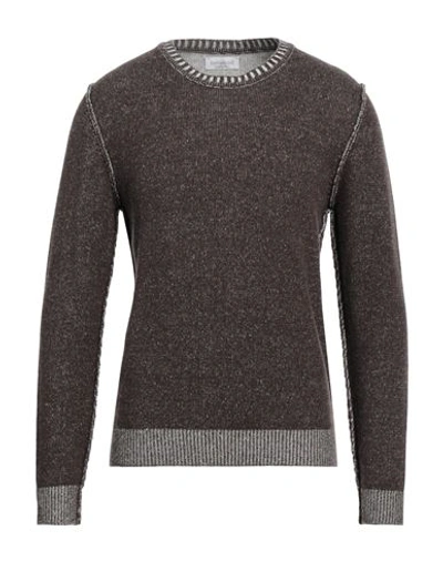 Shop Bellwood Man Sweater Dark Brown Size 46 Cotton, Wool, Cashmere