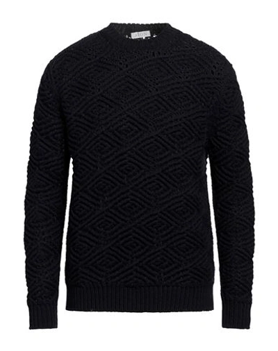 Aion Man Sweater Midnight Blue Size 46 Virgin Wool In Blue