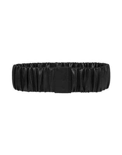 Shop Liviana Conti Woman Belt Black Size M Polyurethane, Polyester