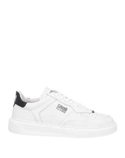 Shop Cavalli Class Man Sneakers White Size 9 Leather