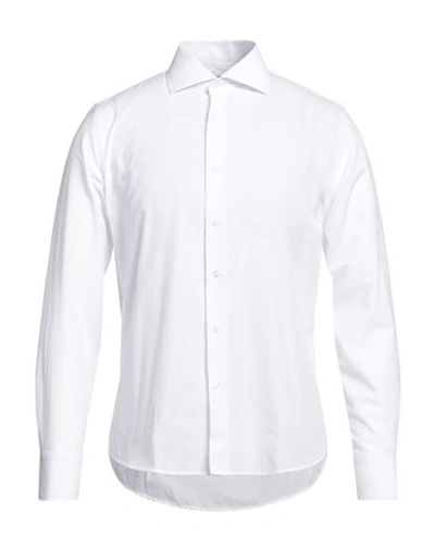 Shop Egon Von Furstenberg Man Shirt White Size 17 ½ Cotton
