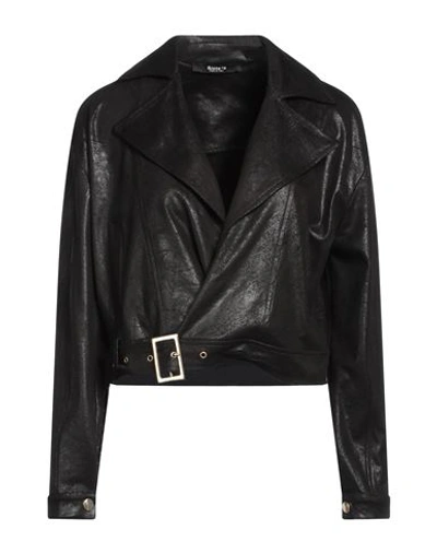 Shop Siste's Woman Jacket Black Size L Polyester, Elastane