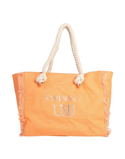 Shop Twinset Woman Handbag Orange Size - Cotton