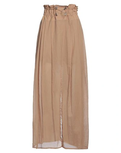 Shop No-nà Woman Maxi Skirt Sand Size L Cotton In Beige