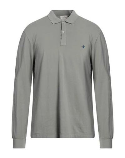 Shop Brooksfield Man Polo Shirt Grey Size 44 Cotton