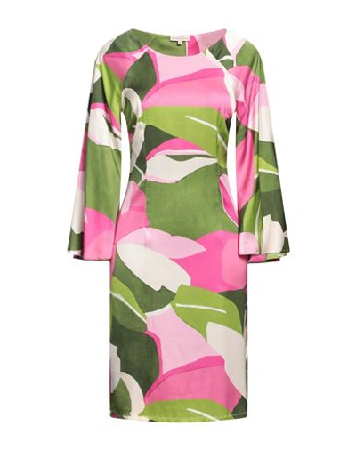 Shop Camicettasnob Woman Mini Dress Green Size 12 Viscose, Elastane