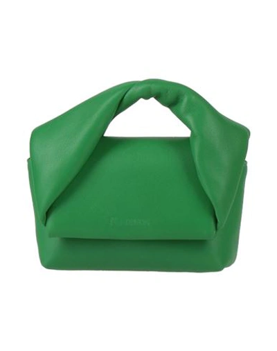 Shop Jw Anderson Woman Handbag Green Size - Soft Leather