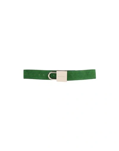 Shop Buscemi Man Belt Green Size 39.5 Soft Leather