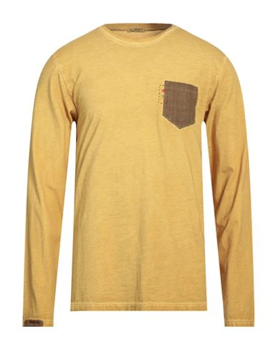 Shop L.b.k. L. B.k. Man T-shirt Yellow Size Xl Cotton In Mandarin