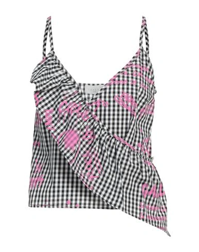 Gaelle Paris Gaëlle Paris Woman Top Black Size 8 Cotton, Polyamide In Black