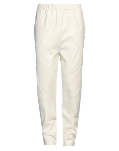 Shop A-cold-wall* Man Pants Ivory Size Xl Cotton, Elastane In White