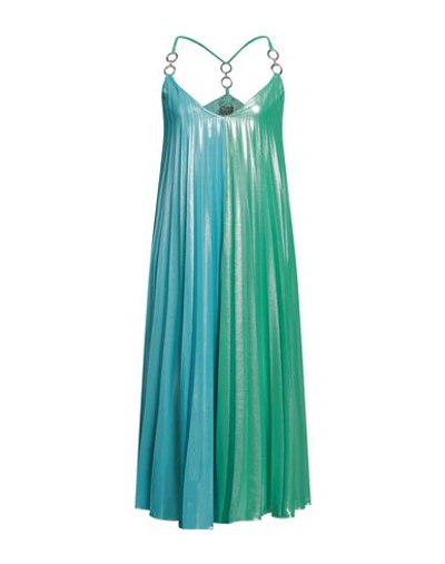 Siste's Woman Midi Dress Green Size S Polyester In Green